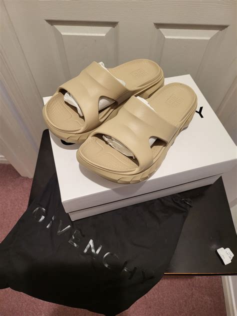 givenchy slides run big or small|Givenchy marshmallow slides.